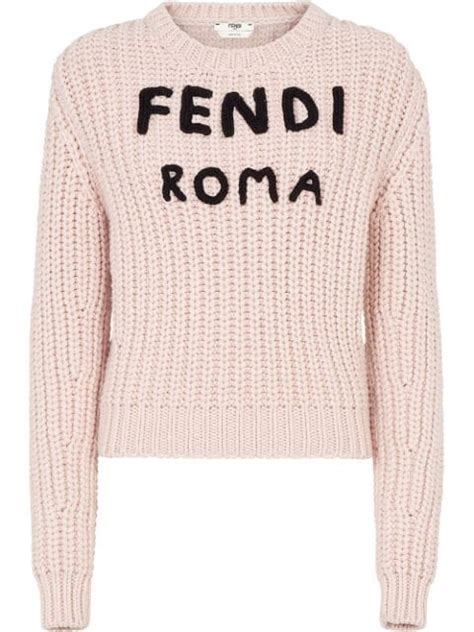 maglione donna fendi con logo modello oversize|Maglioni e pullover Fendi da donna .